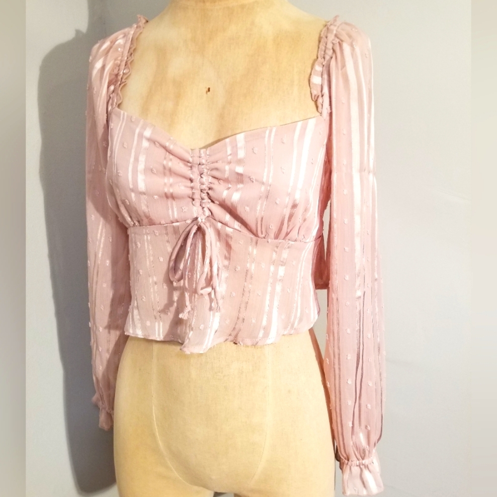URBAN ROMANTICS BOHO CROP TOP 70S FESTIVAL BOHEMIAN SHEER COACHELLA PRETTY BABE